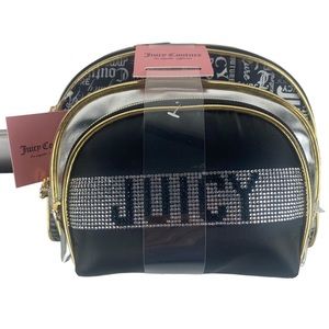 Juicy Couture Set of 3 Travel Cosmetic Makeup Bags